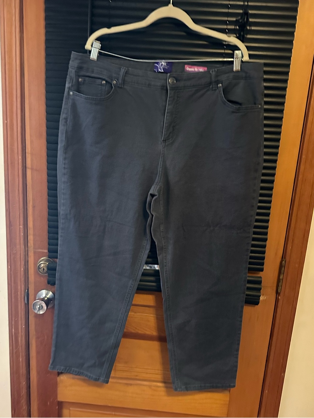 Just my size Black Classic Fit Twill Pants 22W short